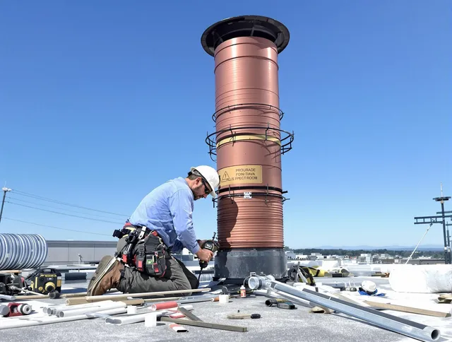 Installed chimney liner by Hartford Chimney Sweep in Hartford, CT