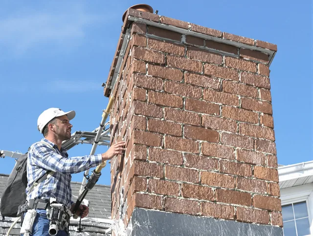 Brickwork for a chimney rebuild by Hartford Chimney Sweep in Hartford, CT