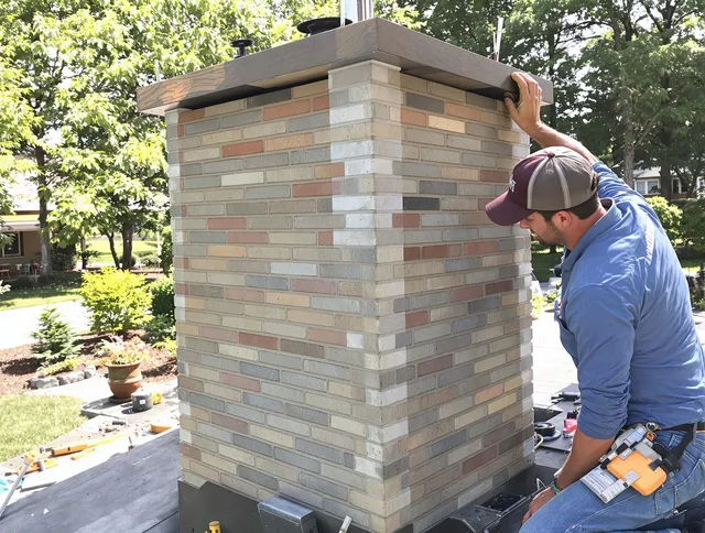 Hartford Chimney Sweep completing a modern chimney remodel in Hartford, CT