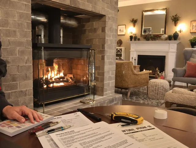 Hartford Chimney Sweep verifying fireplace safety measures in Hartford, CT