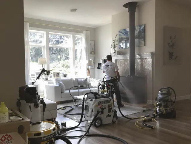 Soot removal service by Hartford Chimney Sweep for a fireplace in Hartford, CT